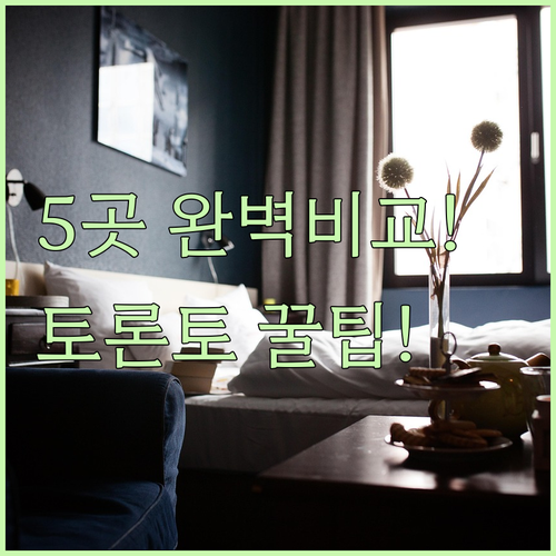 토론토 다운타운 호텔 5곳 위치 가성..