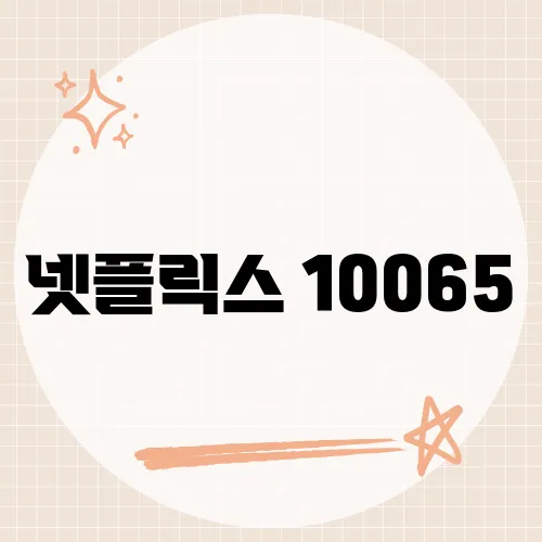 넷플릭스 10065, 케이블만 바꿔도 해결된 사연?