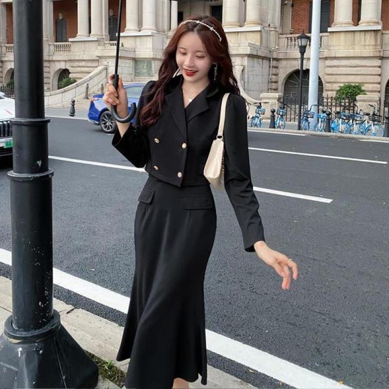 데일리 시크 20대 여성 투피스 상하의 세트 정장 캠퍼스룩 세미 캐쥬얼 데이트 대학생