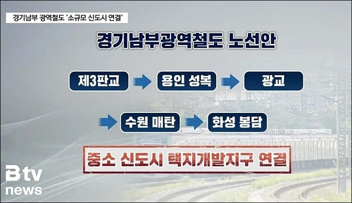 경기남부광역철도 노선도 및 정거장 위치 총정리