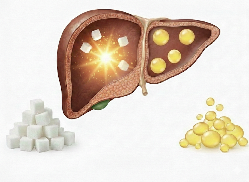 간에서 중성지방으로 변하는 모습
