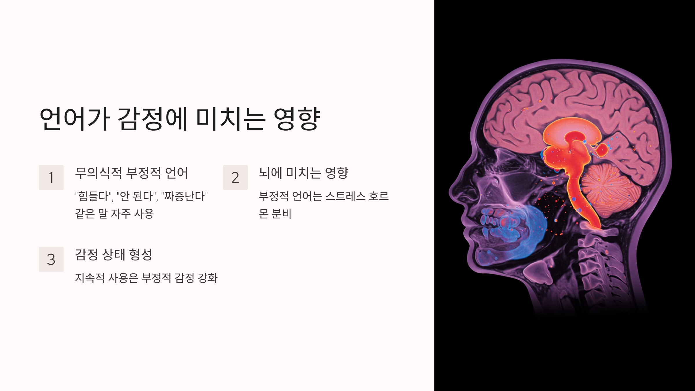 언어가 감정에 미치는 영향