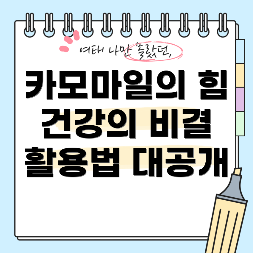 카모마일 효능