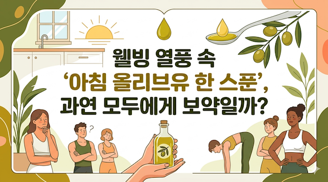 웰빙 열풍 속 '아침 올리브유 한 스푼', 과연 모두에게 보약일까?