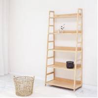 벤트리 원목 5단 사다리 수납선반 2size (2color)