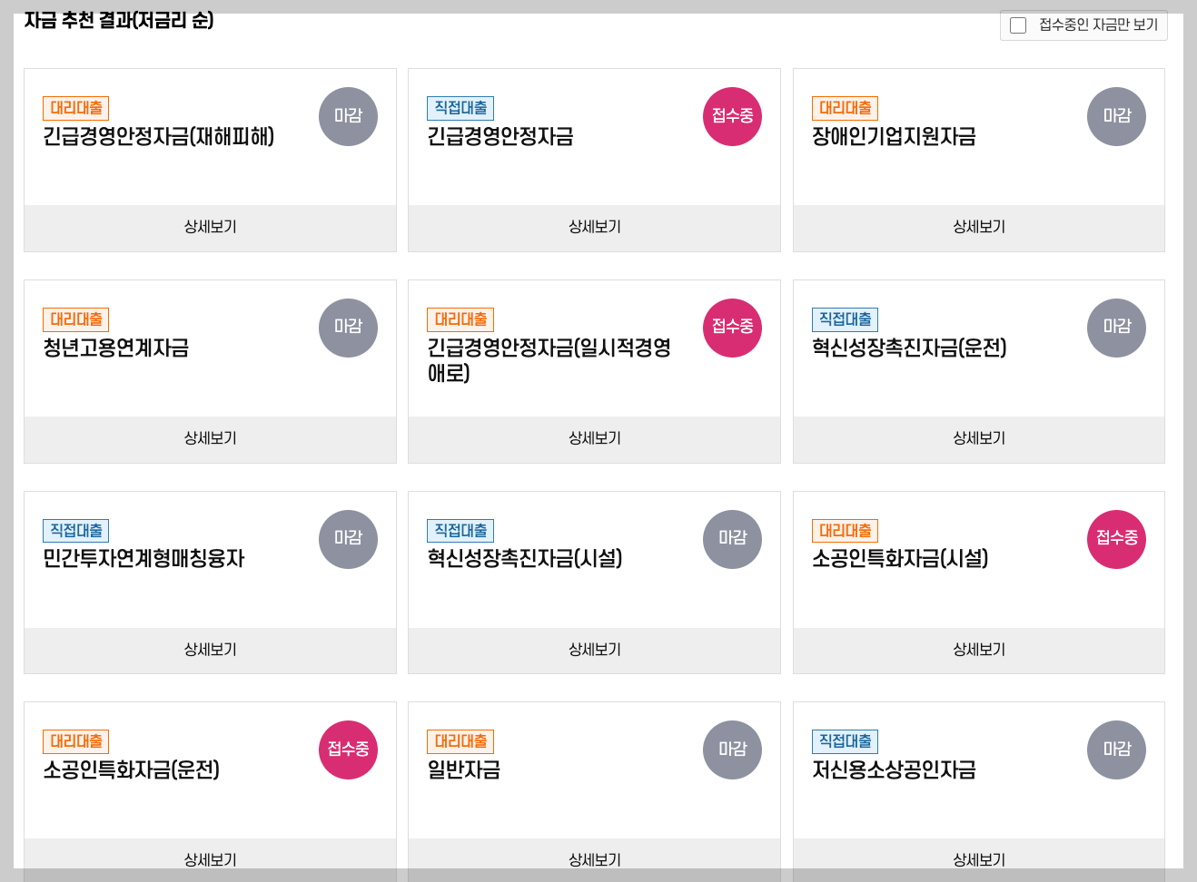 2025년 소상공인 특화 정책자금(시설,운전) 지원 3분 정리
