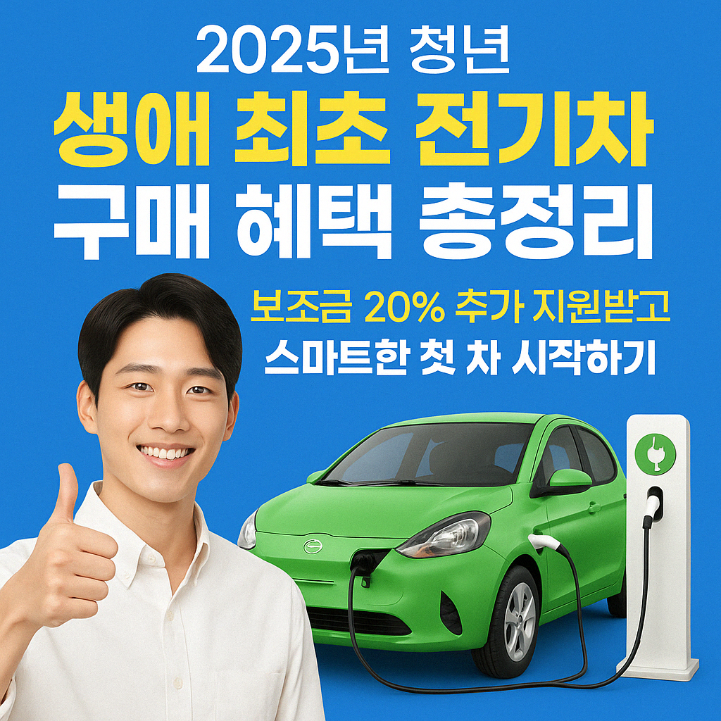 2025년 청년 생애 최초 전기차 구매 혜택 총정리