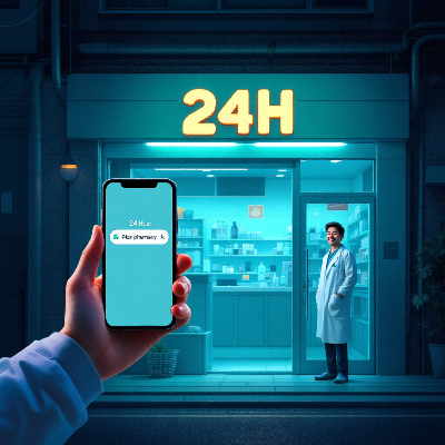 24시간 약국 찾기|공공심야약국 이미지