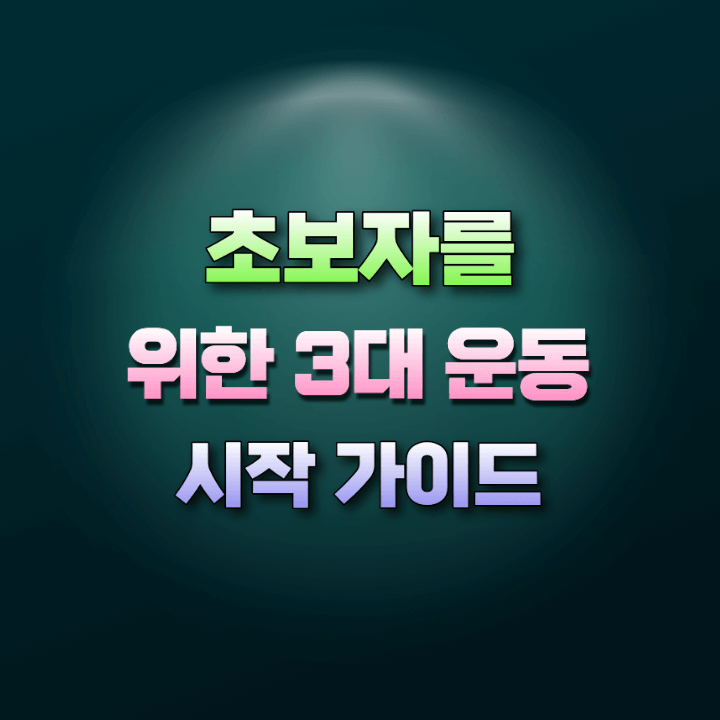 초보자를위한3대운동