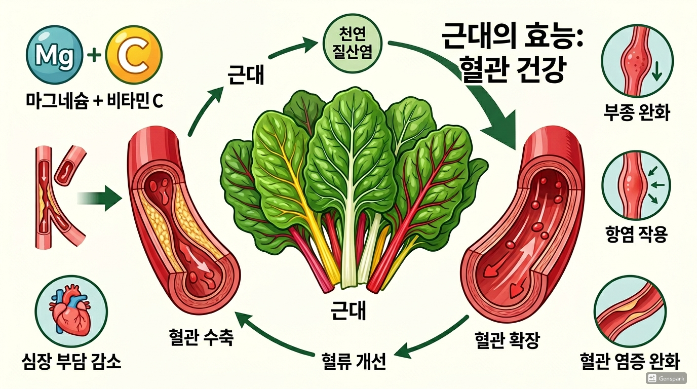 근대: 혈관 확장과 혈류 개선 도움