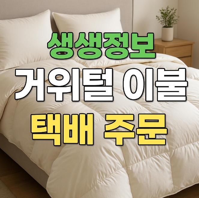 생생정보 거위털 이불