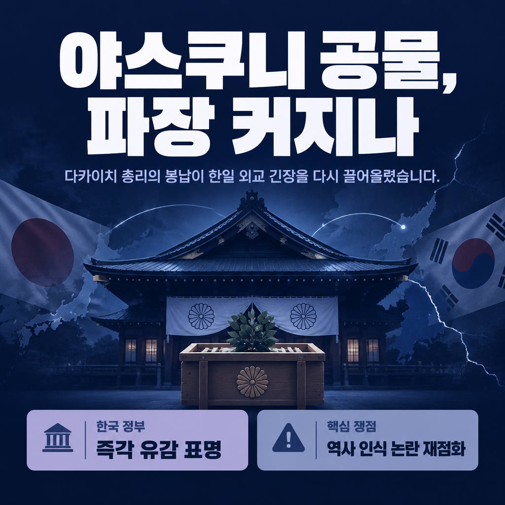 야스쿠니 공물, 파장 커지나