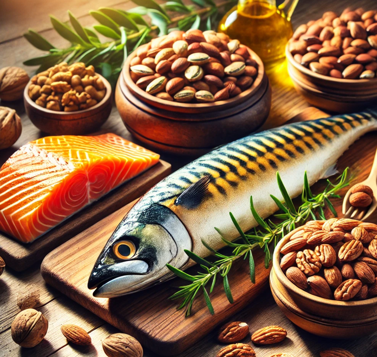 비염에 좋은 음식 오메가-3 고등어, 연어, 견과류