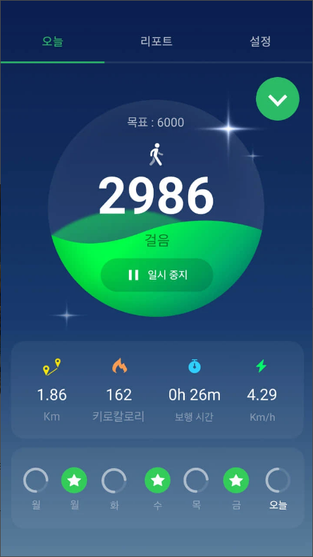 핸드폰 만보기 어플 보기