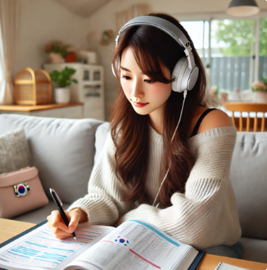 토익 공부하는 청년