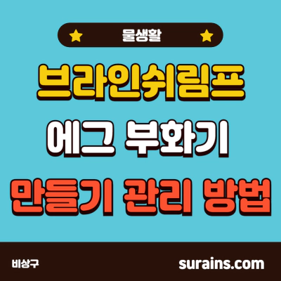 브라인쉬림프 에그 부화기 급여 및 보관 방법 가격 후기