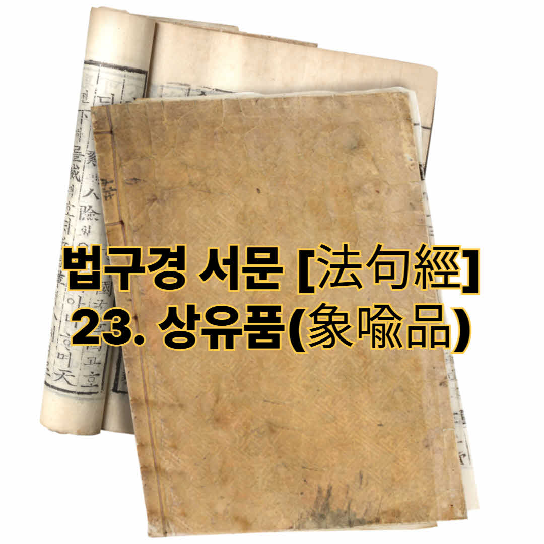 법구경 서문 [法句經] - 23. 상유품(象喩品)