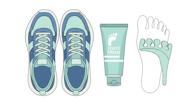 새끼발가락 통증, 신발 관리와 발 케어 소품 요약