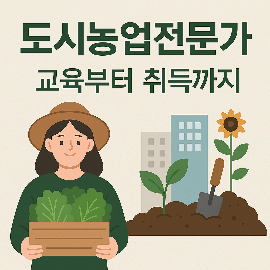 도시농업전문가 자격증 교육부터 취득까지 한눈에 보기