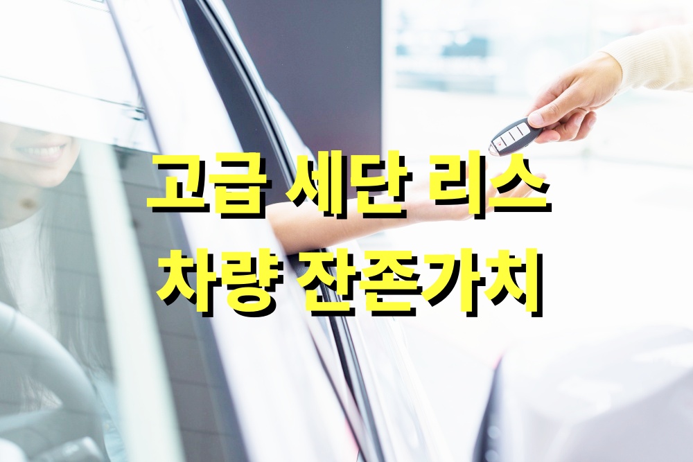 고급 세단 리스 차량 잔존가치