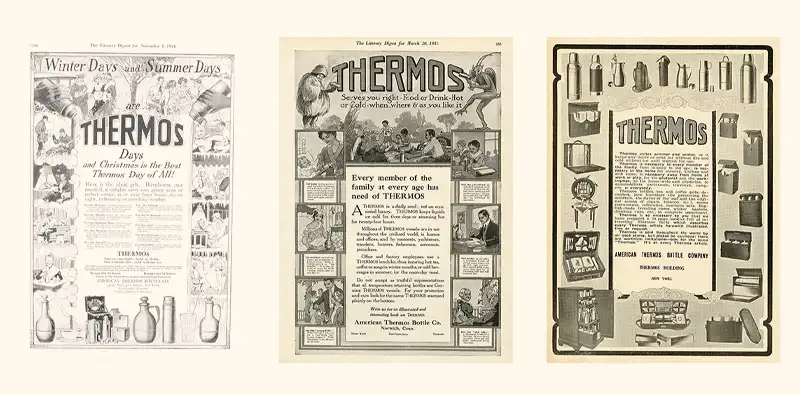 Thermos Ads image in 1910's