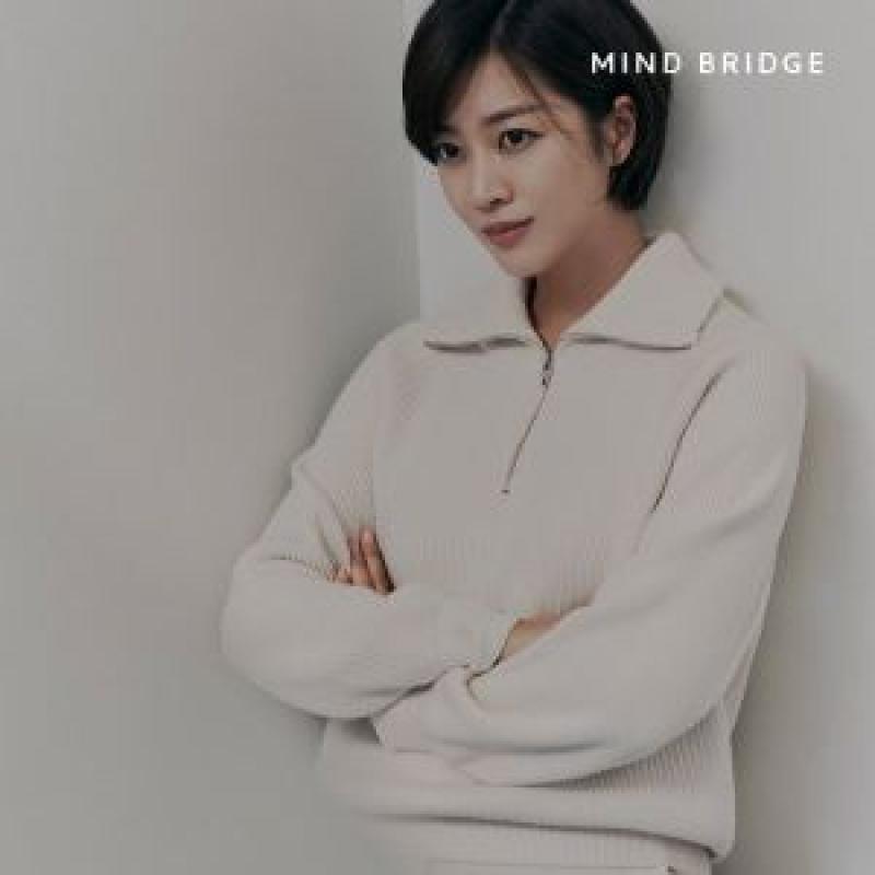 마인드브릿지 반집업니트 MWKT7203