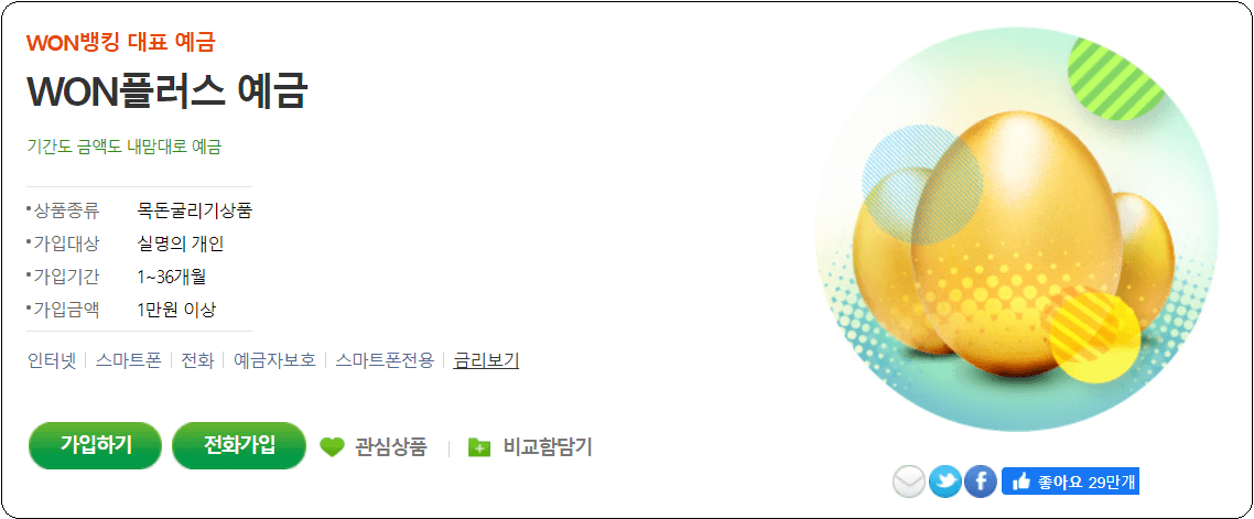 우리은행 WON플러스 예금