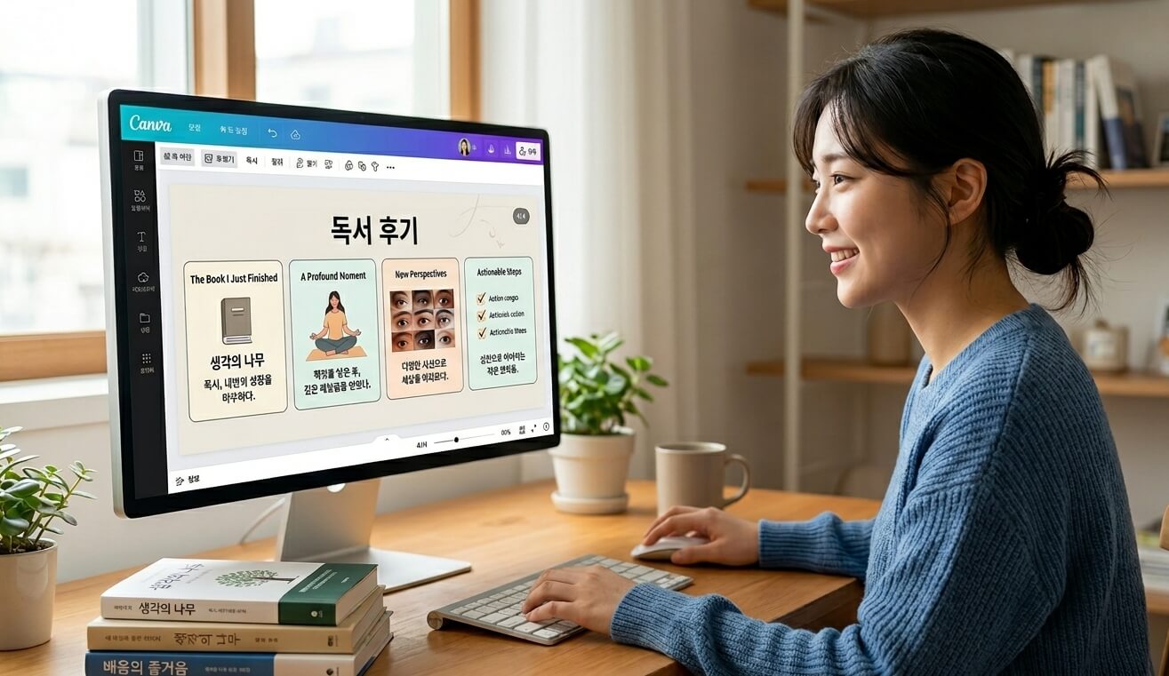 독서 후 느낀 점을 카드 뉴스로 만들기