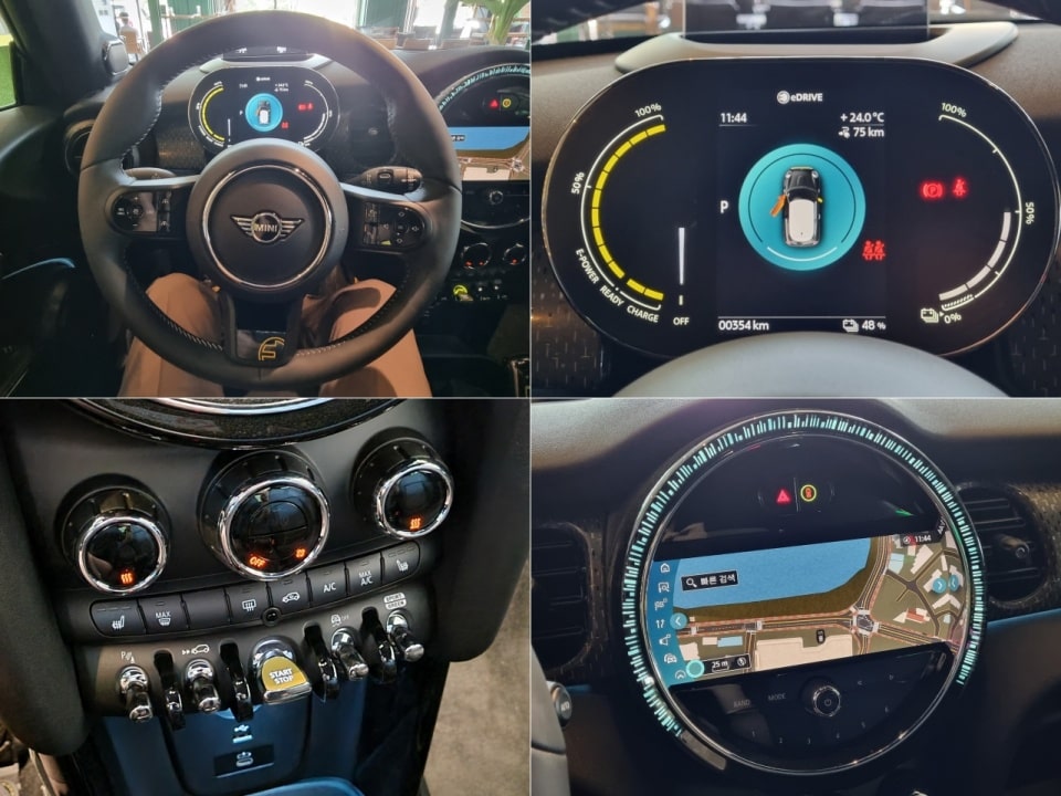 미니 일렉트릭의 주요 실내 구성을 모았습니다.