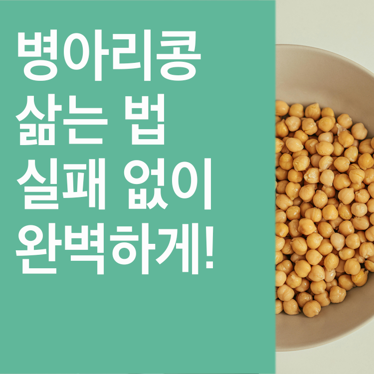 병아리콩 삶는법 실패없이