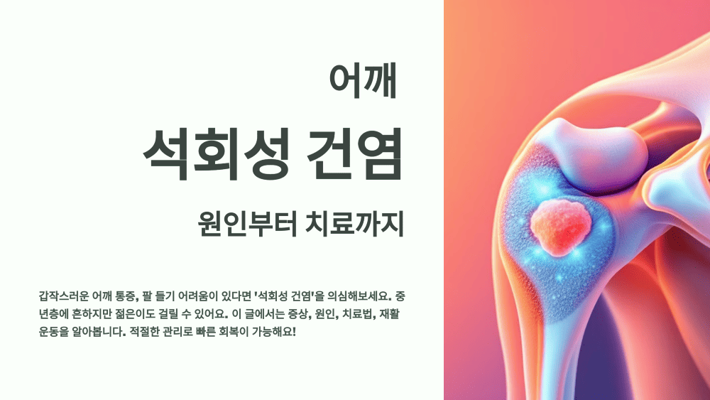 어깨 석회성 건염 증상 원인 치료