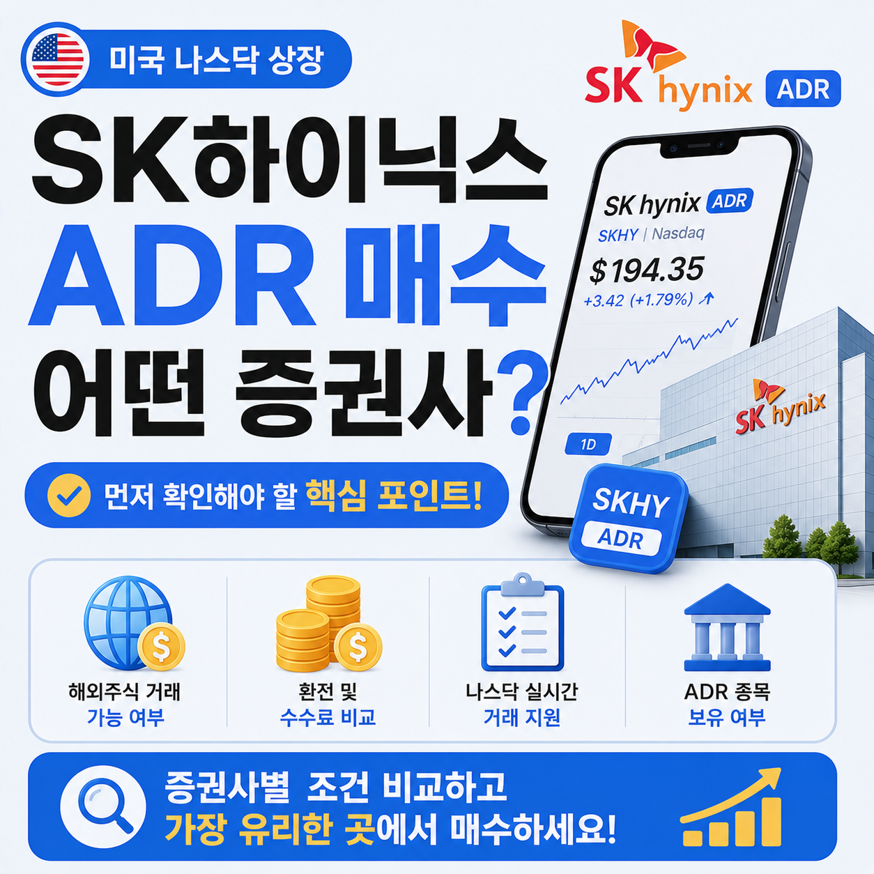 SK하이닉스 ADR 증권사 매수 안내 이미지