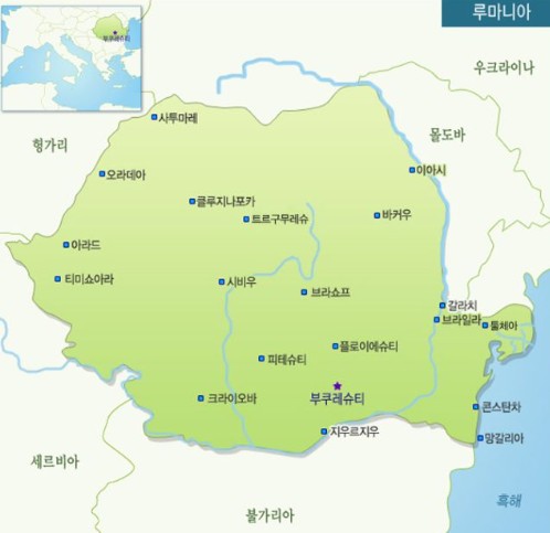 루마니아 지도 관련 사진