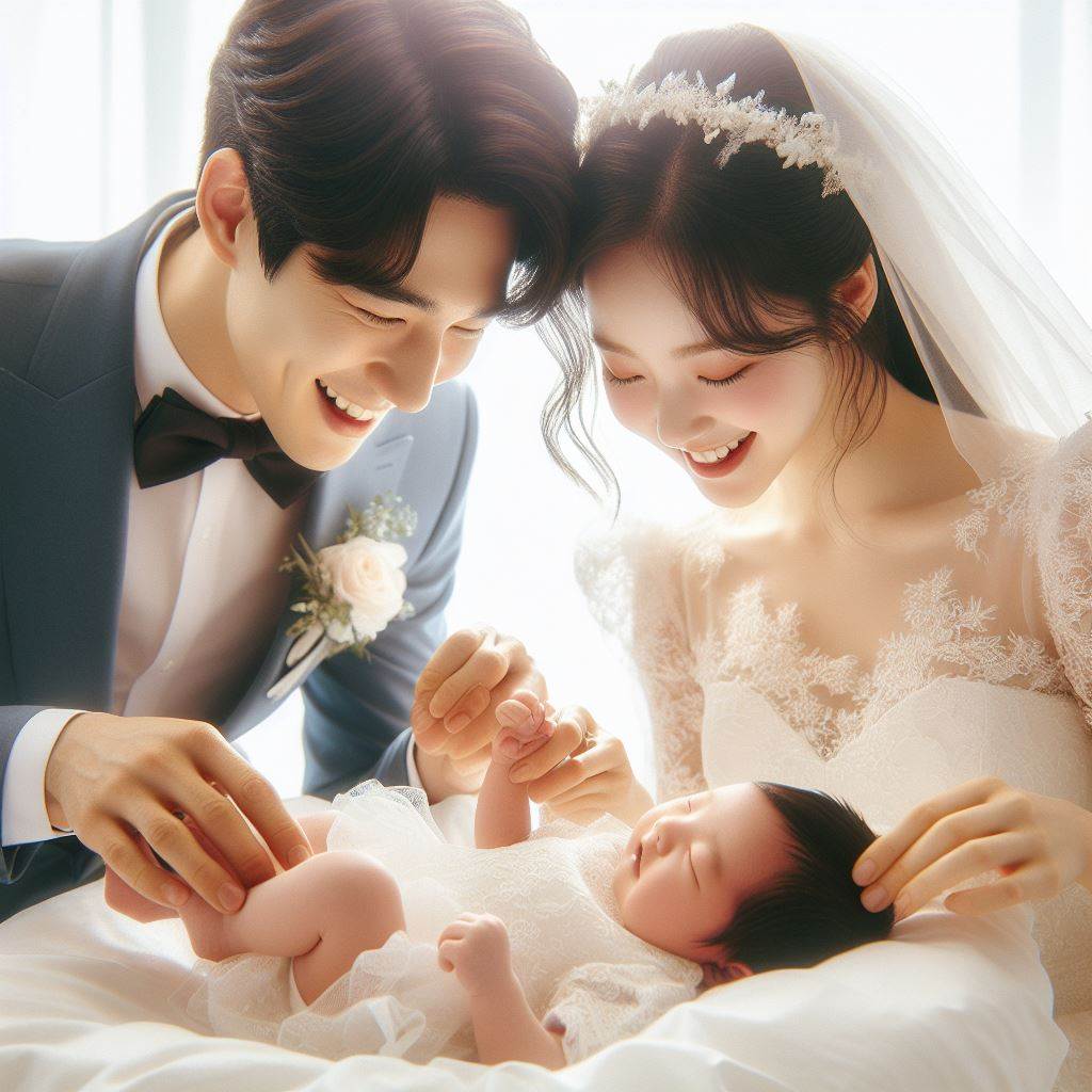 갓난아기와 신혼부부