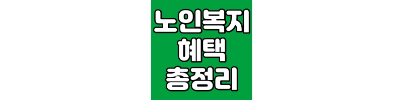 노인 복지 혜택
