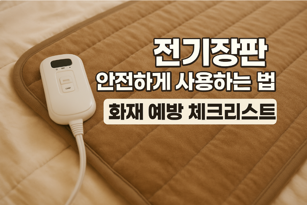 전기장판 안전하게 사용하는 법, 화재 예방 체크리스트