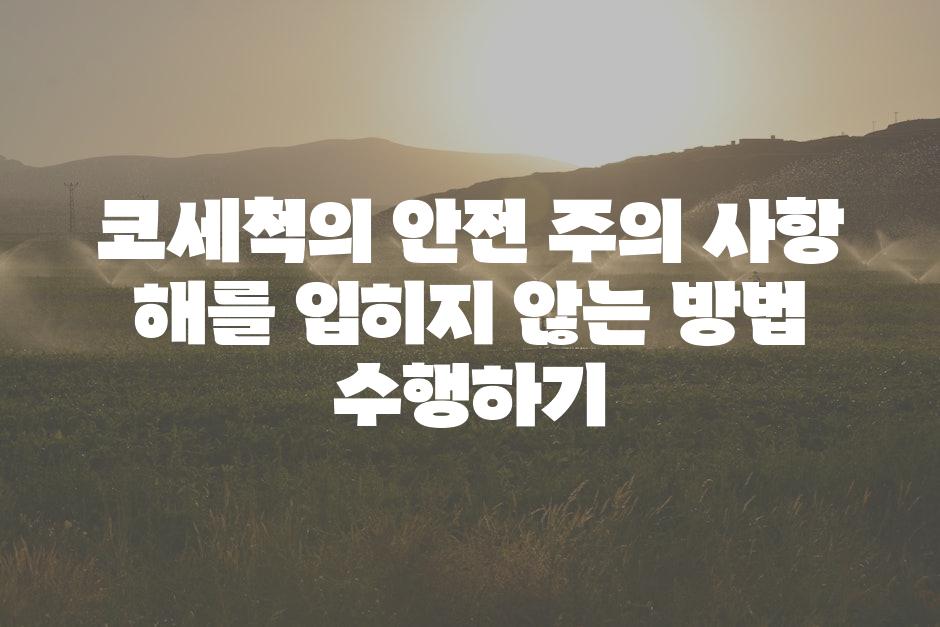 코세척의 안전 주의 사항 해를 입히지 않는 방법 수행하기