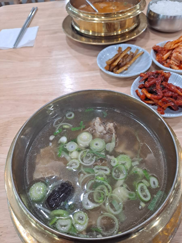 문막휴게소 갈비탕 한상