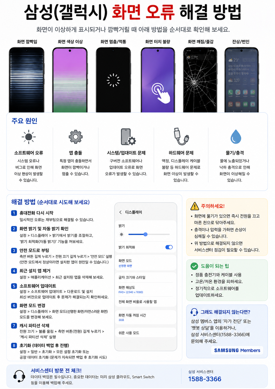 갤럭시 화면 깜빡임
