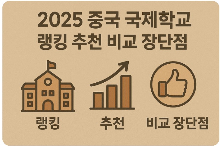 2025 중국 국제학교 랭킹 추천 비교 장단점 관련