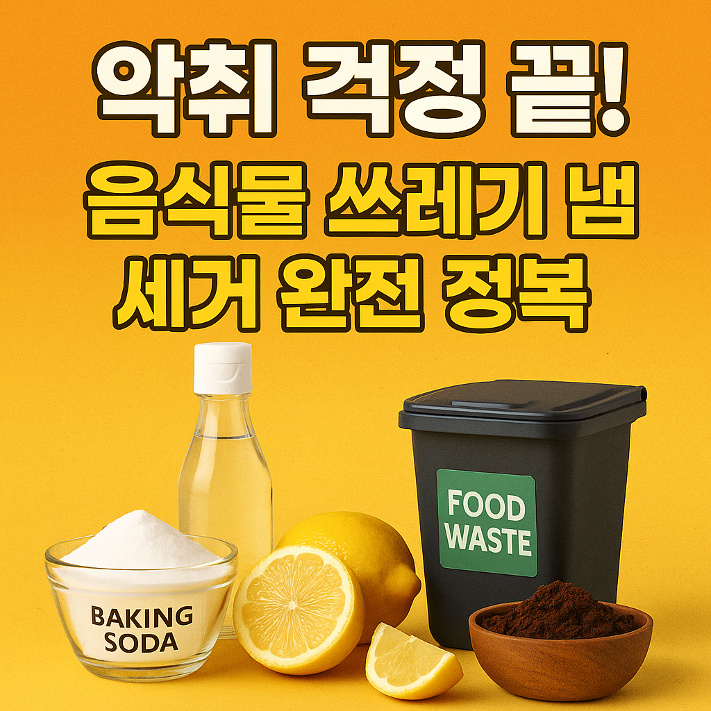 악취 걱정 끝! 음식물 쓰레기 냄새 제거 완전 정복