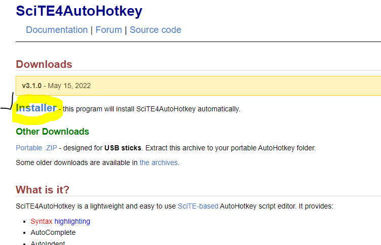 오토핫키 편집기 에디터 설치