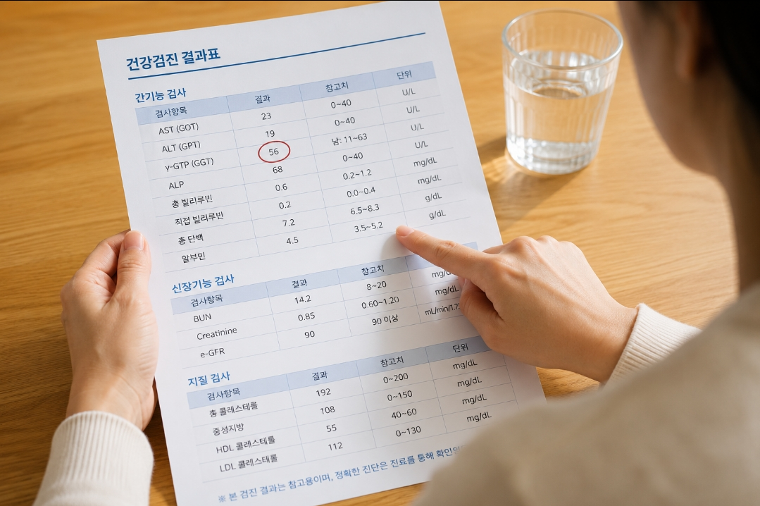 감마지티 GGT 정상수치 건강검진