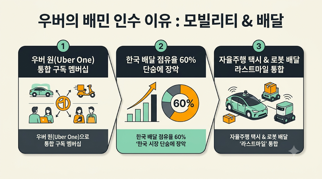 우버의 배민 인수 이유