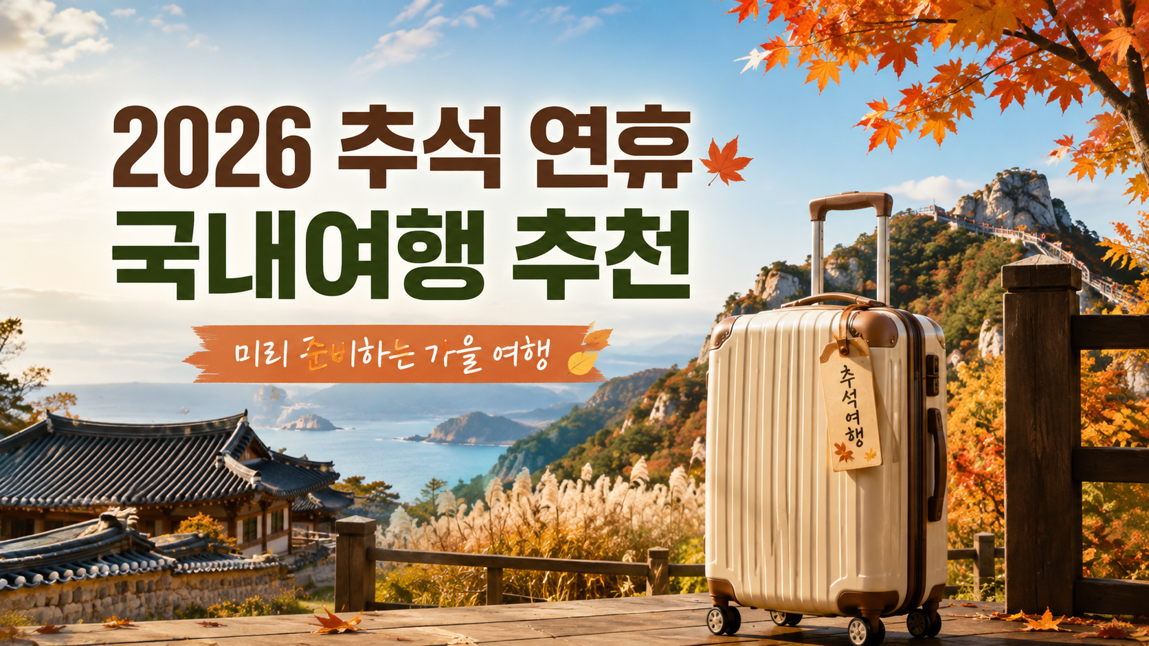 2026 추석 연휴 국내여행 추천