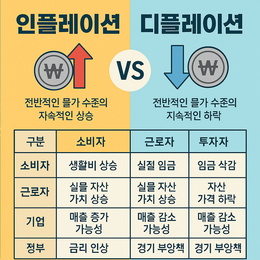 인틀레이션 디플레이션 차이사진