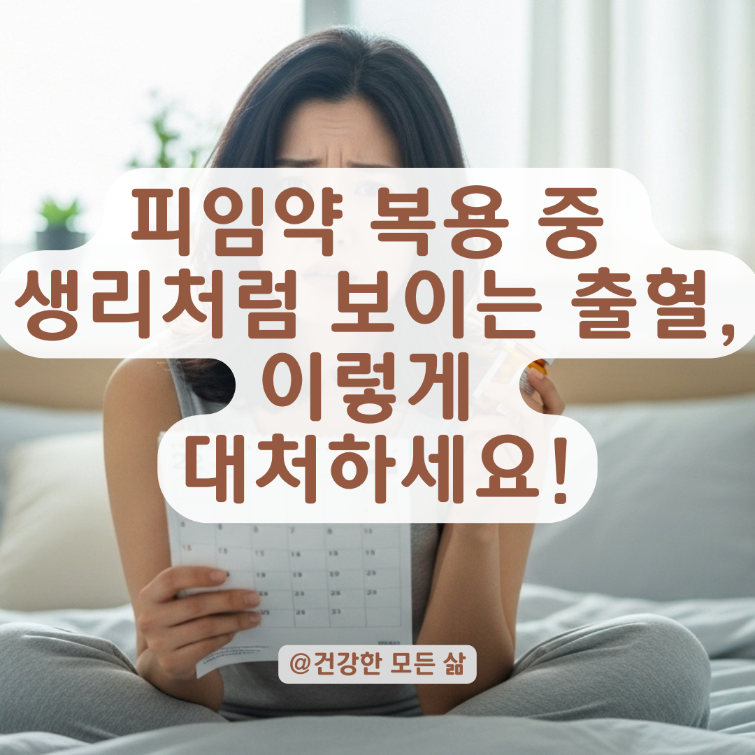 피임약 복용 중 생리 같은 증상, 복용 시기·방법에 따른 출혈 반응 알아보기.