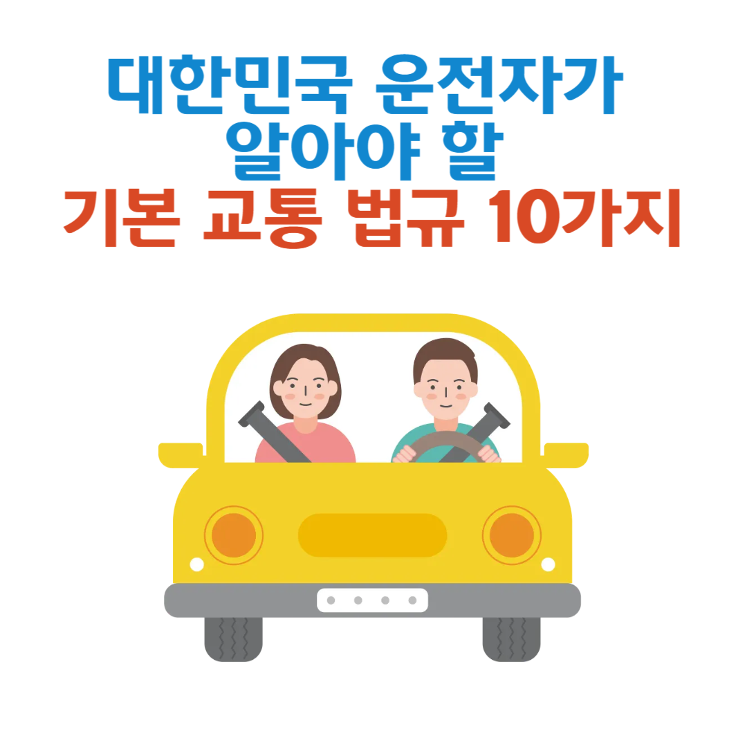 대한민국 운전자가 알아야 할 기본 교통 법규 10가지