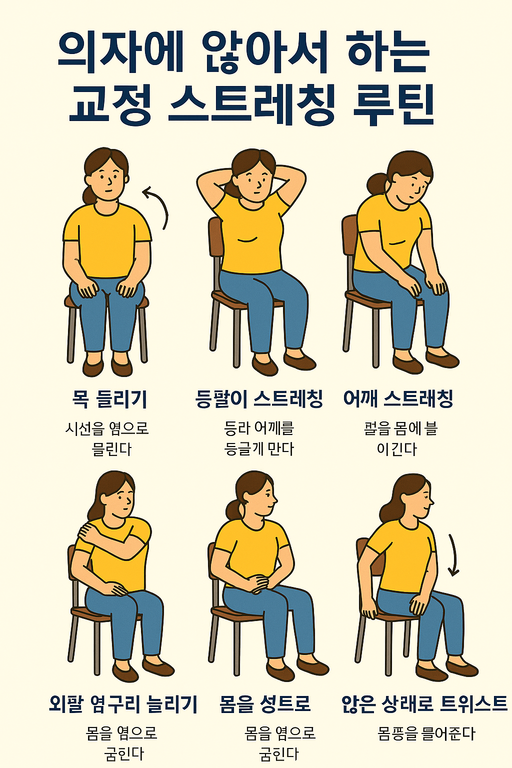 의자에 앉아서 하는 자세 교정 루틴 ❘ 하루 10분 건강 습관