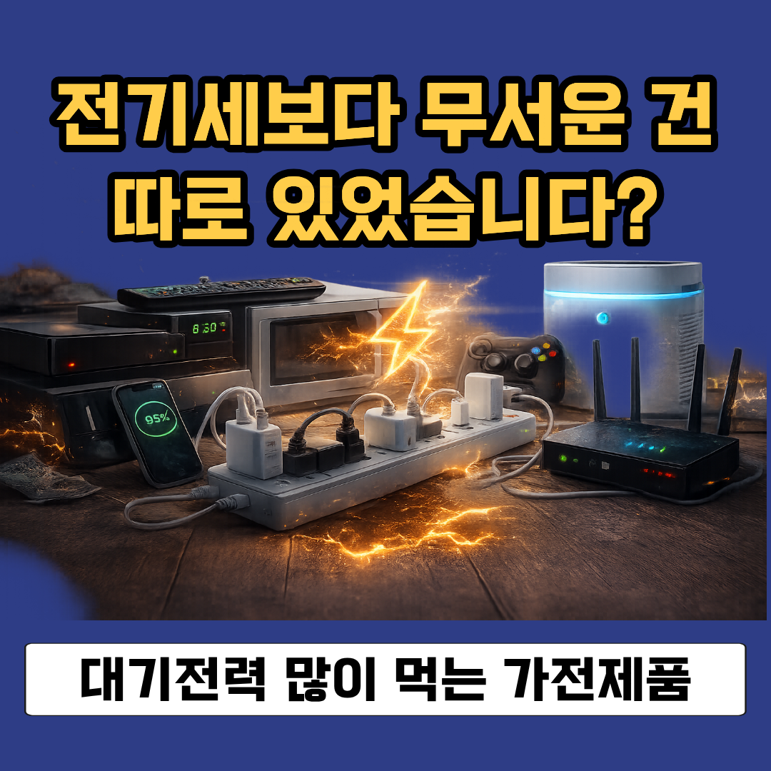 전기세보다 더 무서운 대기전력? 실제 전기 많이 먹는 가전 정리